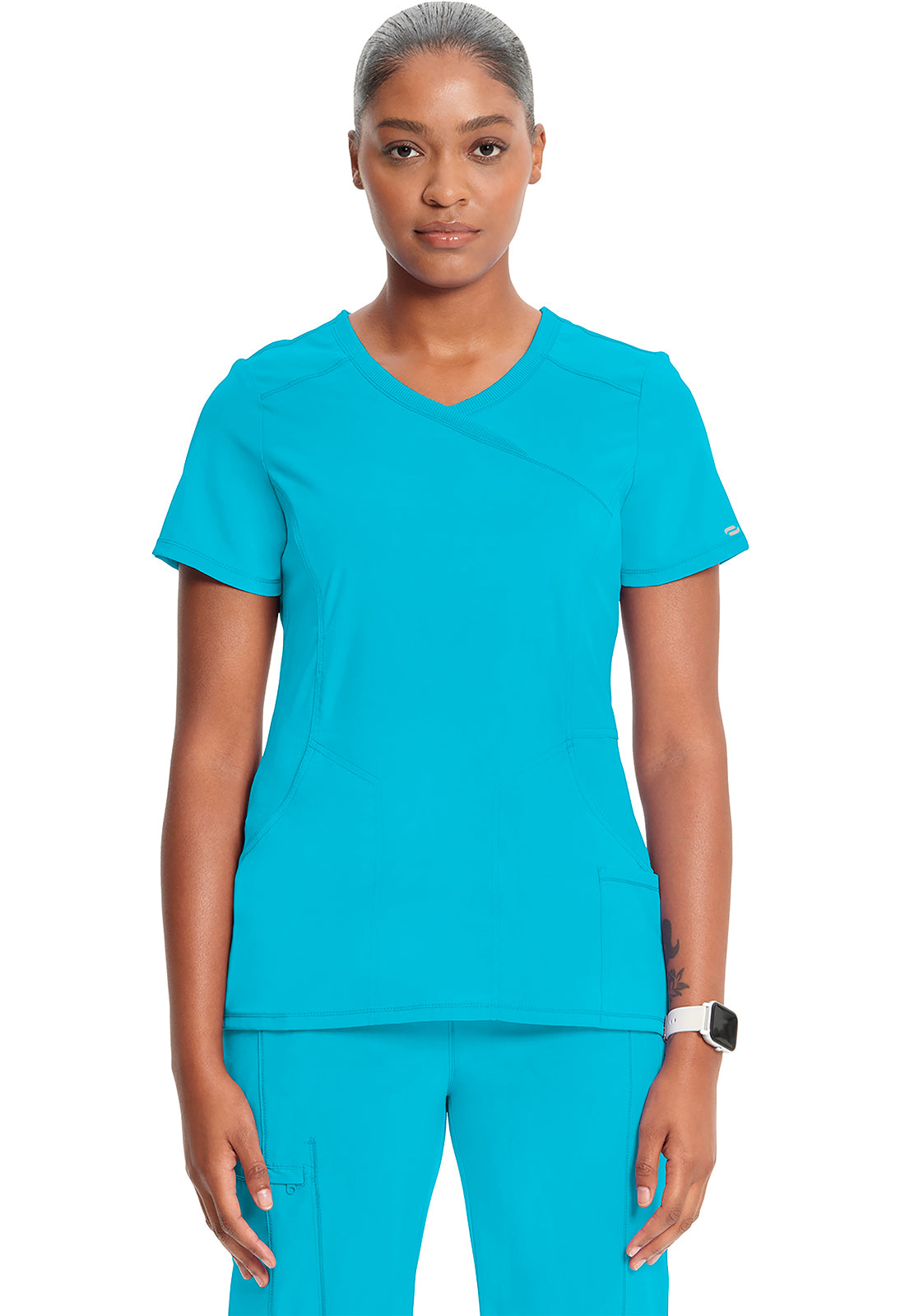 2625A Infinity Mock Wrap Top (Turquoise)