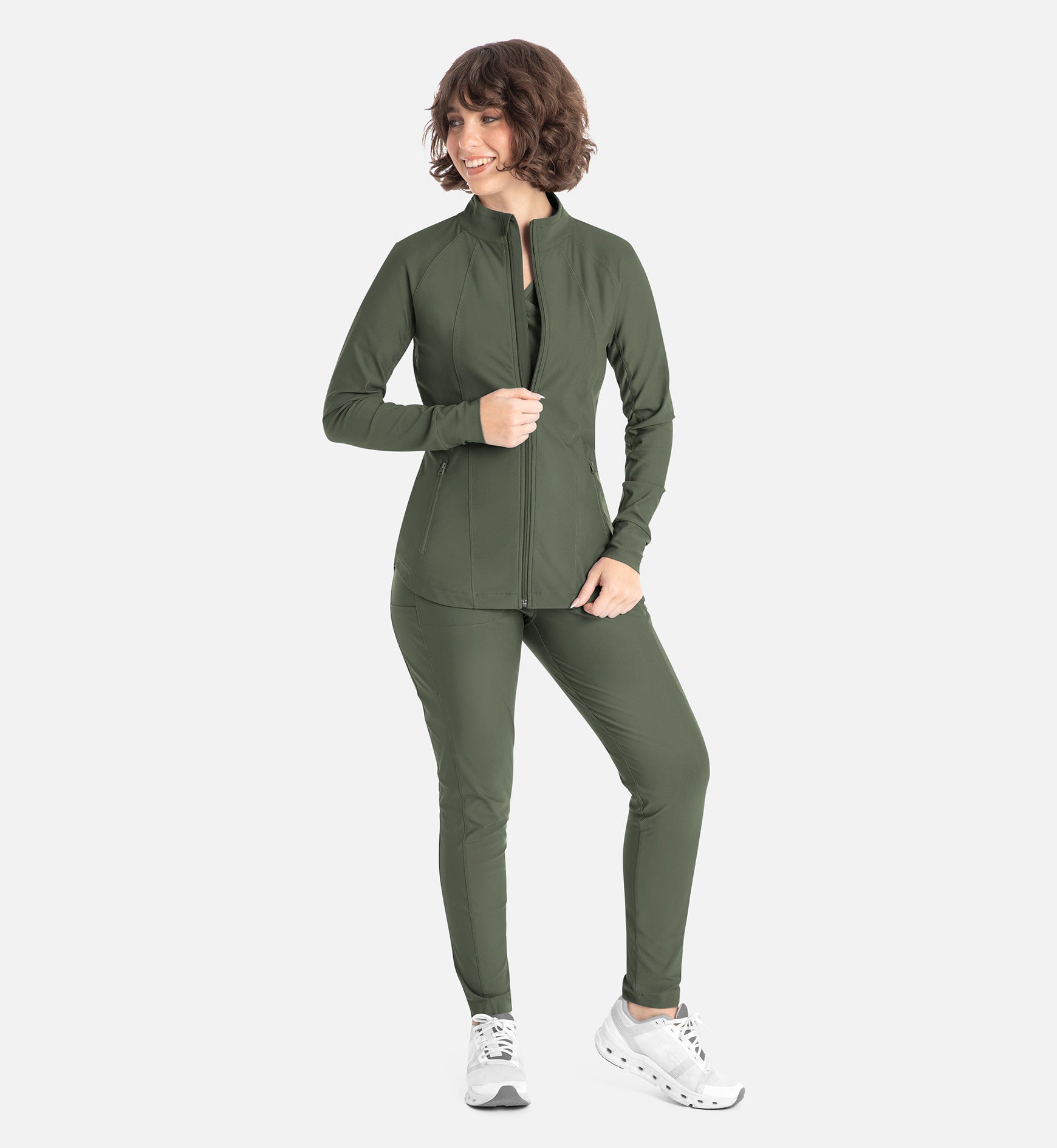Embrace 2701 Eden Full Zip Track Jacket Olive