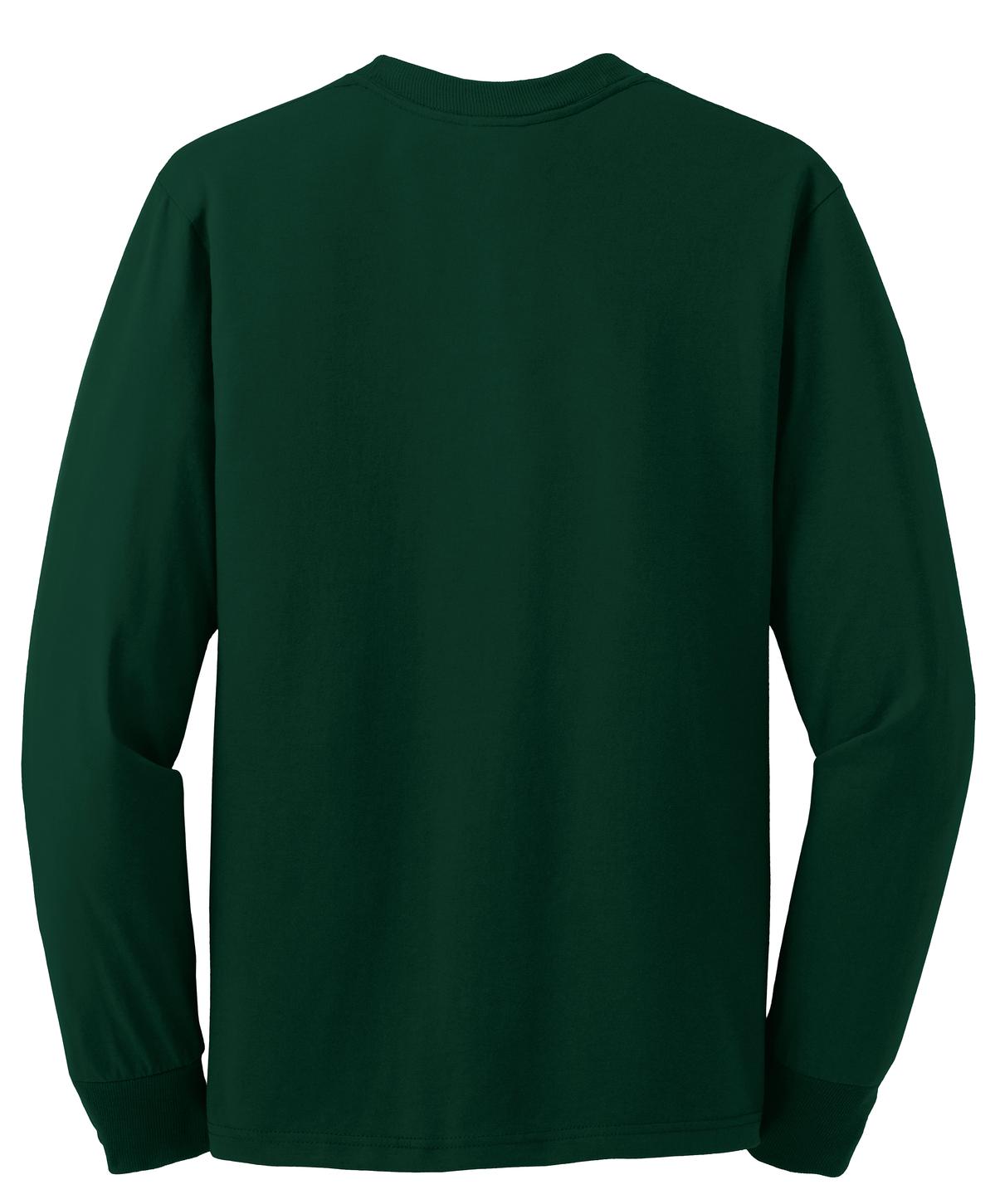 Jerzees Dri-Power 50/50 Cotton/Poly Long Sleeve T-Shirt.  29LS Forest Green