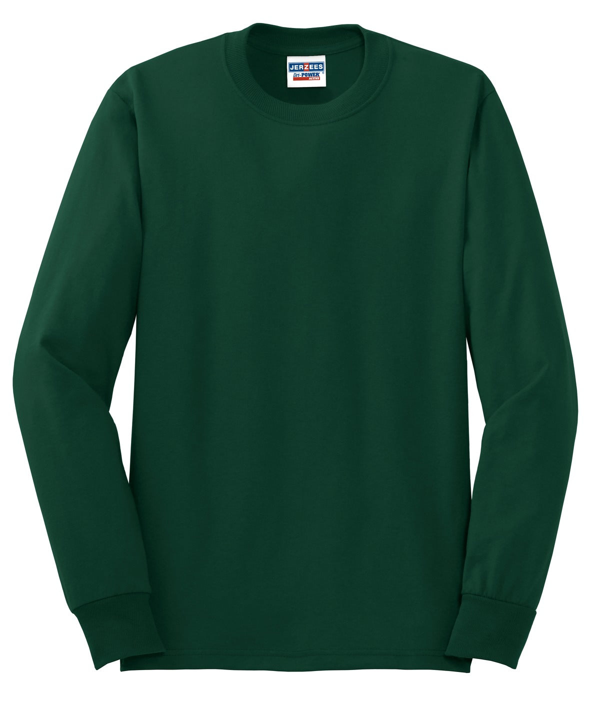 Jerzees Dri-Power 50/50 Cotton/Poly Long Sleeve T-Shirt.  29LS Forest Green