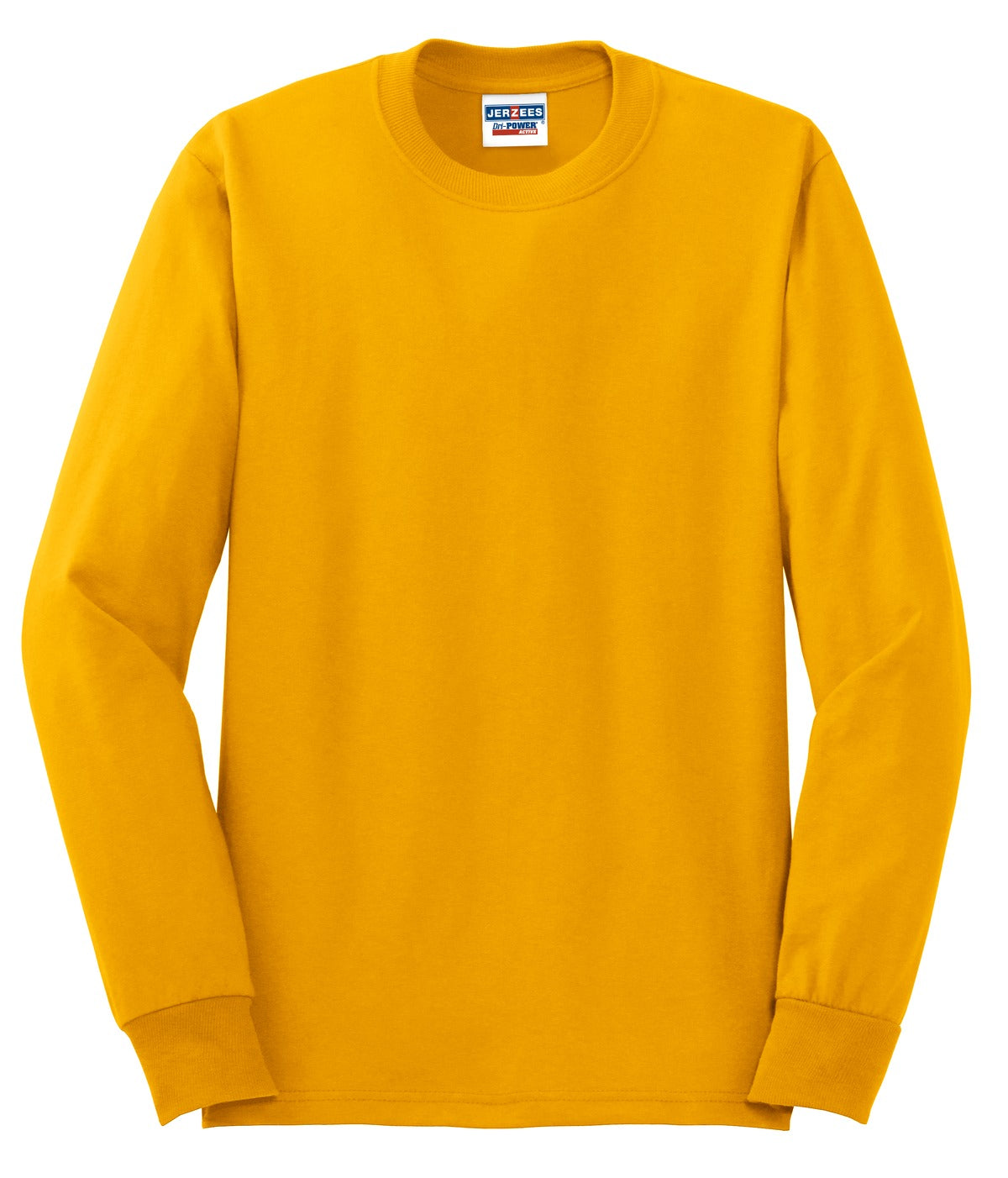 Jerzees Dri-Power 50/50 Cotton/Poly Long Sleeve T-Shirt.  29LS Gold
