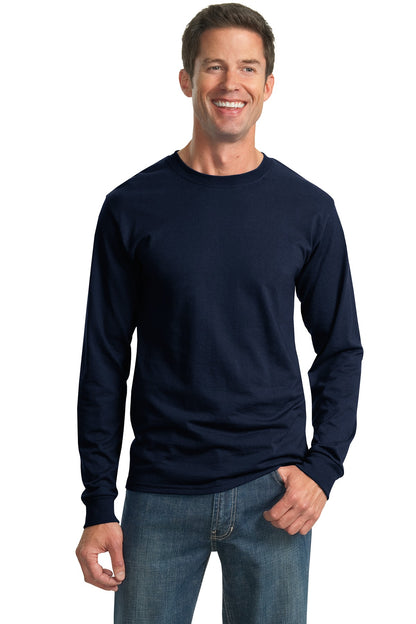 Jerzees Dri-Power 50/50 Cotton/Poly Long Sleeve T-Shirt.  29LS Navy