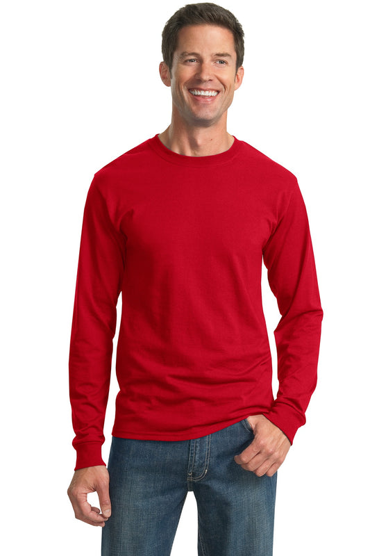 Jerzees Dri-Power 50/50 Cotton/Poly Long Sleeve T-Shirt.  29LS True Red