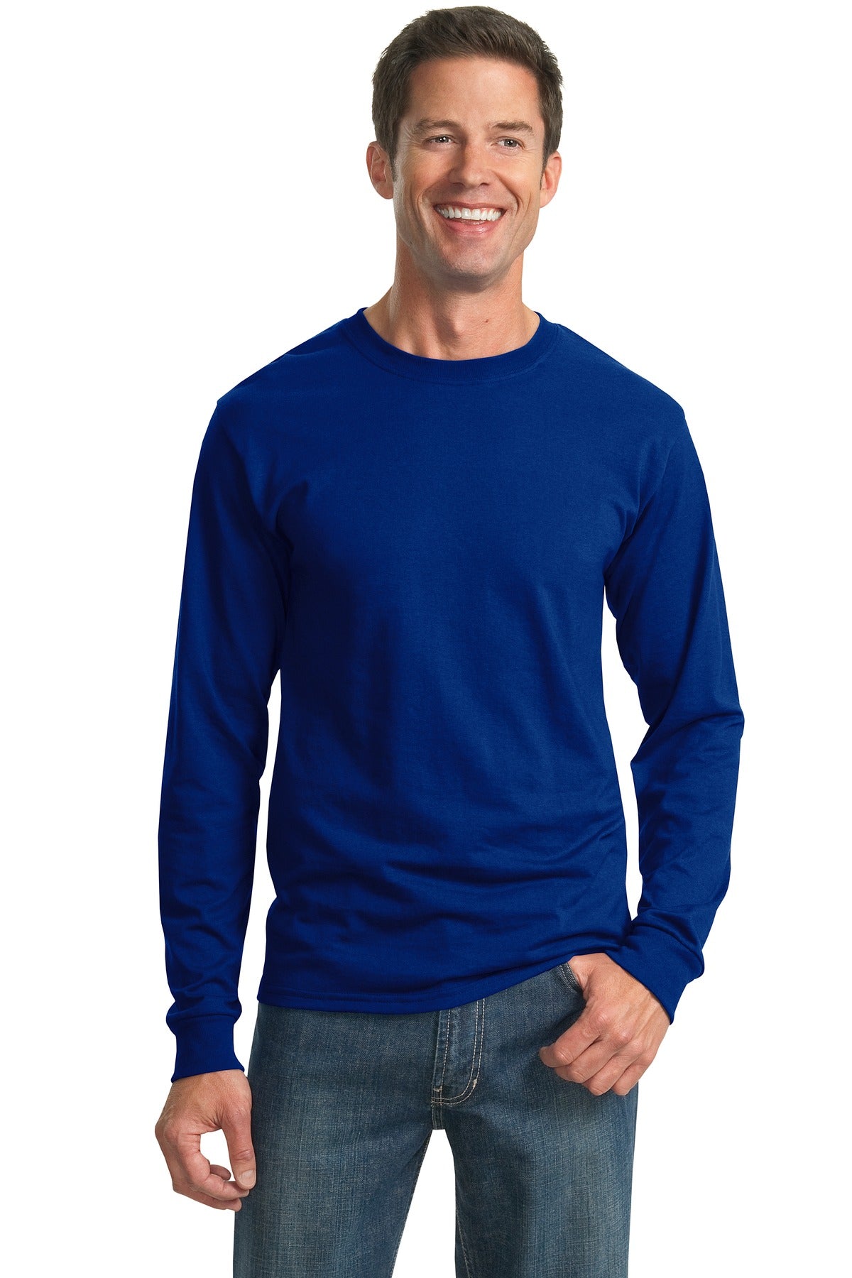 Jerzees Dri-Power 50/50 Cotton/Poly Long Sleeve T-Shirt.  29LS Royal