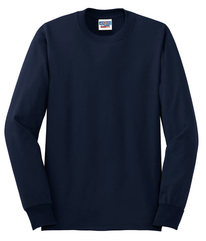 Jerzees Dri-Power 50/50 Cotton/Poly Long Sleeve T-Shirt.  29LS Navy