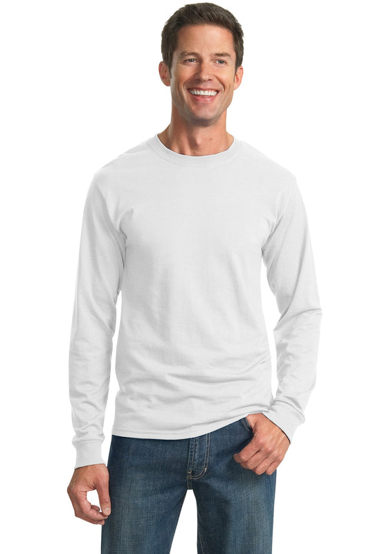 Jerzees Dri-Power 50/50 Cotton/Poly Long Sleeve T-Shirt.  29LS White