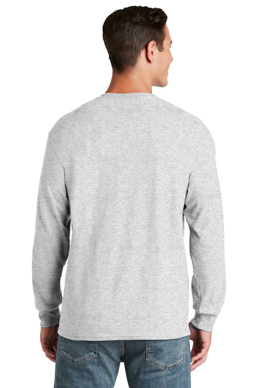 Jerzees Dri-Power 50/50 Cotton/Poly Long Sleeve T-Shirt.  29LS Ash