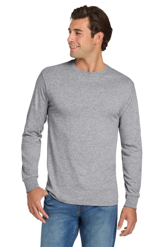 Jerzees Dri-Power 50/50 Cotton/Poly Long Sleeve T-Shirt.  29LS Athletic Heather