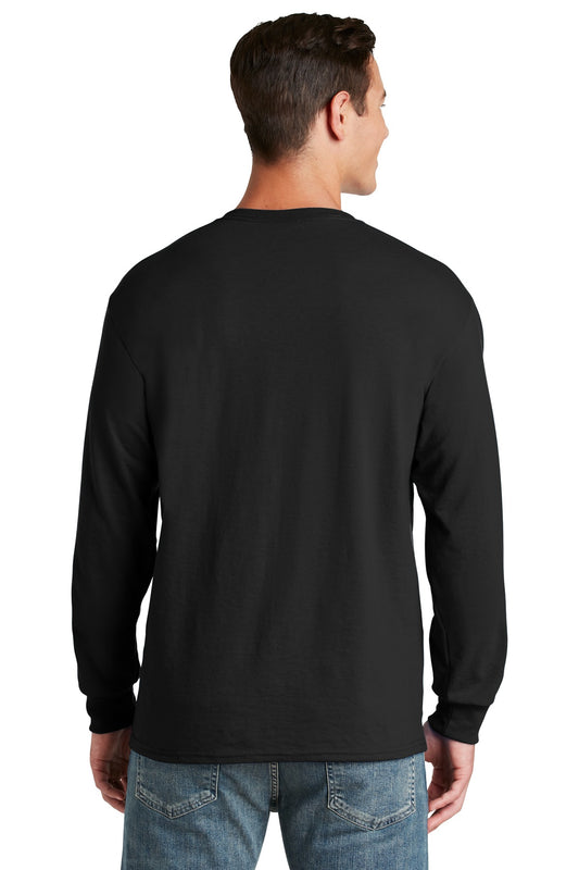 Jerzees Dri-Power 50/50 Cotton/Poly Long Sleeve T-Shirt.  29LS Black