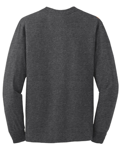 Jerzees Dri-Power 50/50 Cotton/Poly Long Sleeve T-Shirt.  29LS Black Heather
