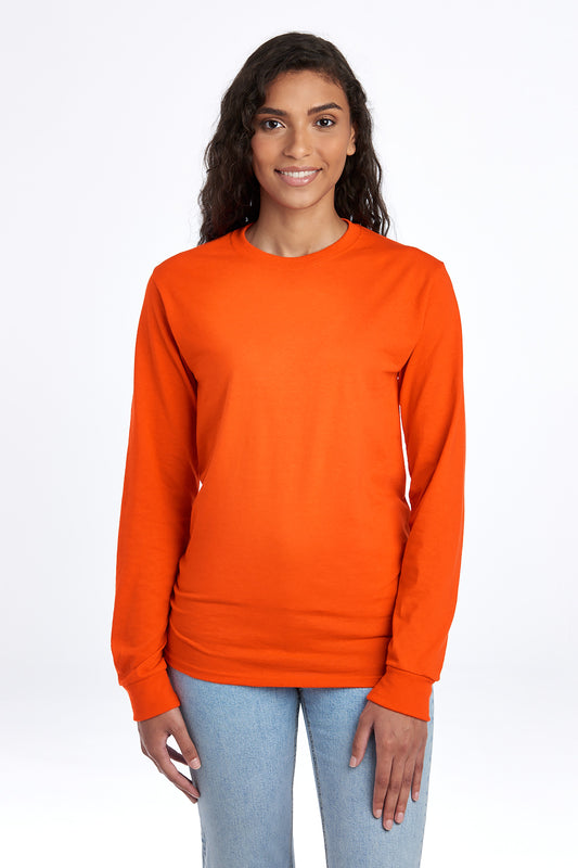 Jerzees Dri-Power 50/50 Cotton/Poly Long Sleeve T-Shirt.  29LS Burnt Orange