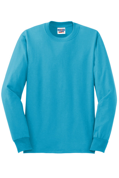 Jerzees Dri-Power 50/50 Cotton/Poly Long Sleeve T-Shirt.  29LS California Blue