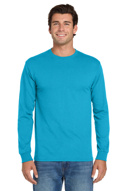 Jerzees Dri-Power 50/50 Cotton/Poly Long Sleeve T-Shirt.  29LS California Blue