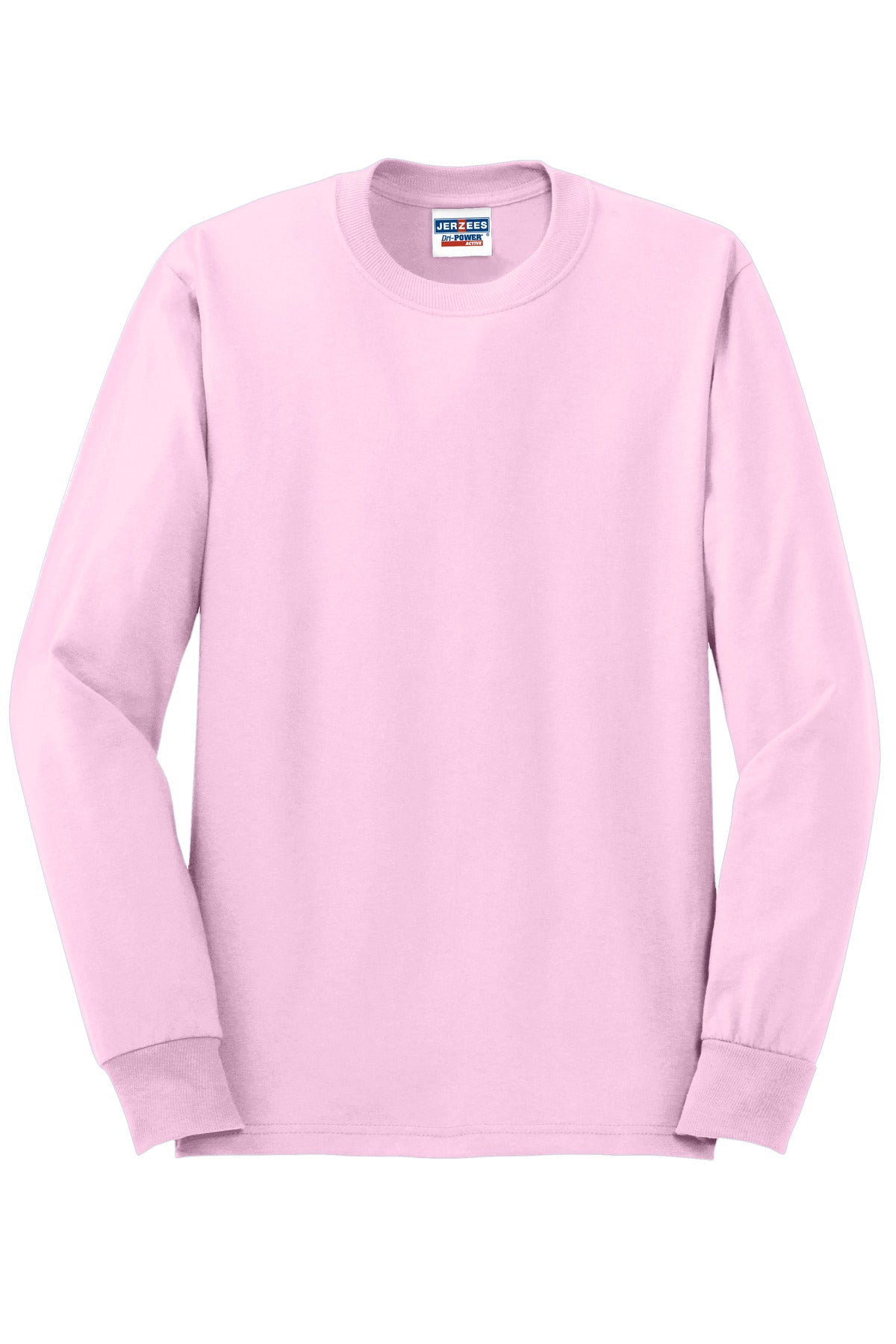 Jerzees Dri-Power 50/50 Cotton/Poly Long Sleeve T-Shirt.  29LS Classic Pink