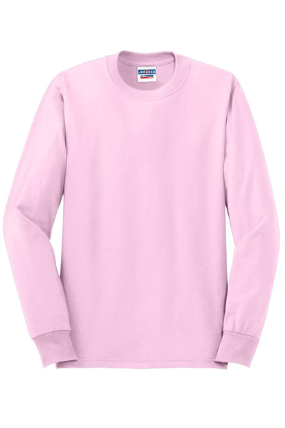 Jerzees Dri-Power 50/50 Cotton/Poly Long Sleeve T-Shirt.  29LS Classic Pink