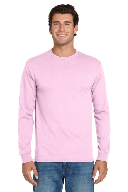 Jerzees Dri-Power 50/50 Cotton/Poly Long Sleeve T-Shirt.  29LS Classic Pink