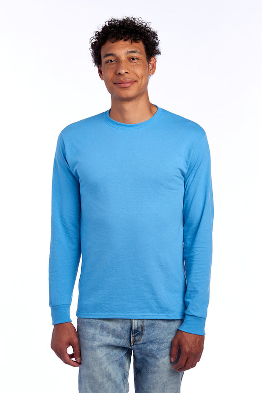 Jerzees Dri-Power 50/50 Cotton/Poly Long Sleeve T-Shirt.  29LS Columbia Blue