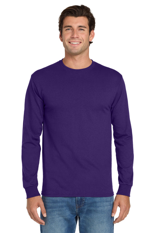 Jerzees Dri-Power 50/50 Cotton/Poly Long Sleeve T-Shirt.  29LS Deep Purple