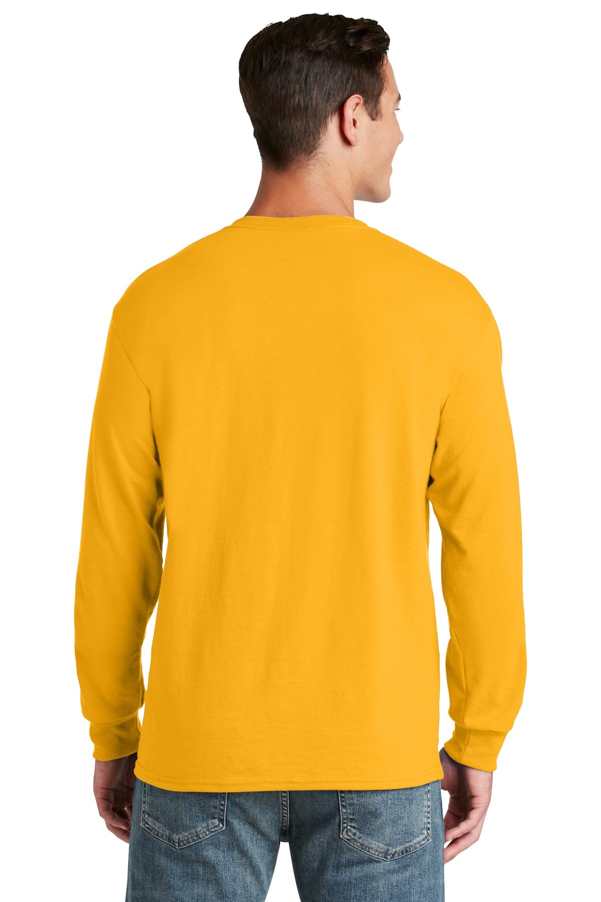 Jerzees Dri-Power 50/50 Cotton/Poly Long Sleeve T-Shirt.  29LS Gold
