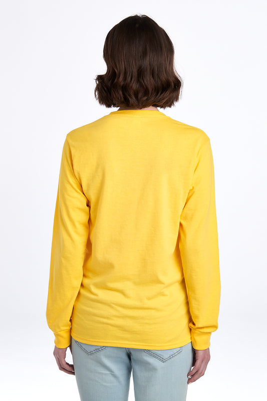 Jerzees Dri-Power 50/50 Cotton/Poly Long Sleeve T-Shirt.  29LS Island Yellow
