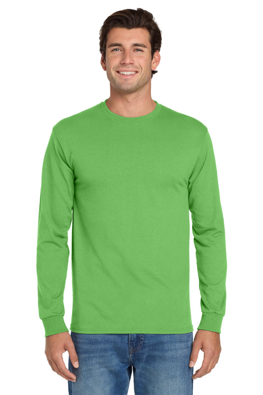Jerzees Dri-Power 50/50 Cotton/Poly Long Sleeve T-Shirt.  29LS Kiwi