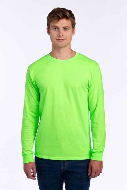Jerzees Dri-Power 50/50 Cotton/Poly Long Sleeve T-Shirt.  29LS Neon Green