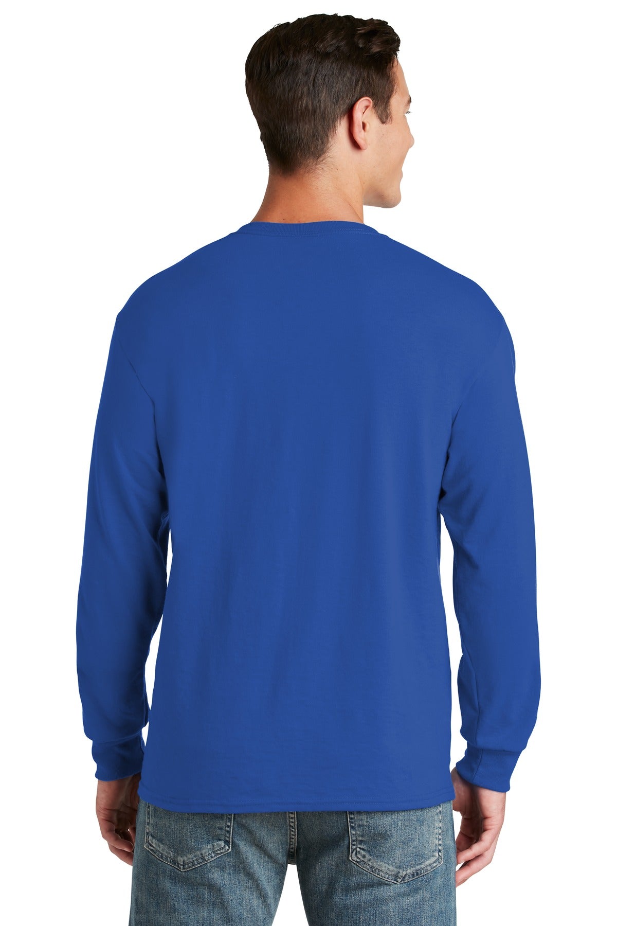 Jerzees Dri-Power 50/50 Cotton/Poly Long Sleeve T-Shirt.  29LS Royal