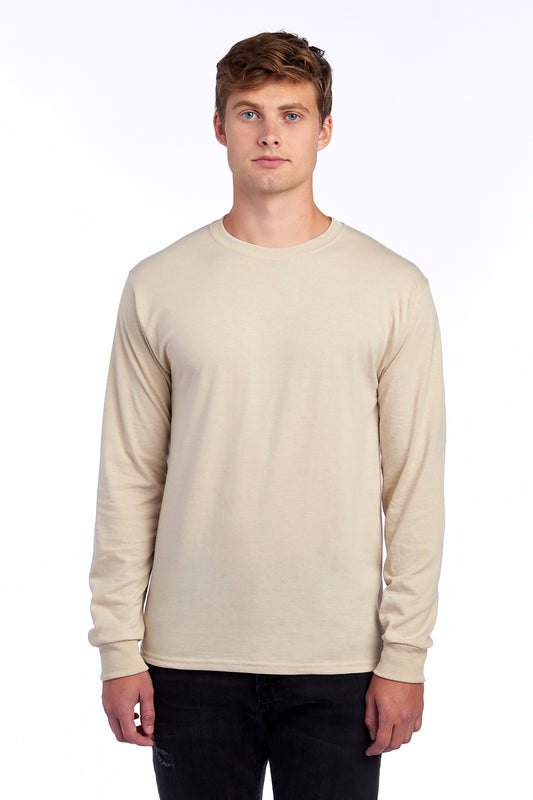 Jerzees Dri-Power 50/50 Cotton/Poly Long Sleeve T-Shirt.  29LS Sandstone