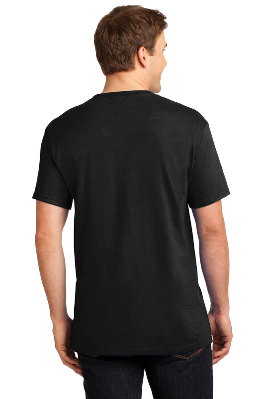 Jerzees  Dri-Power 50/50 Cotton/Poly Pocket T-Shirt.  29MP Black