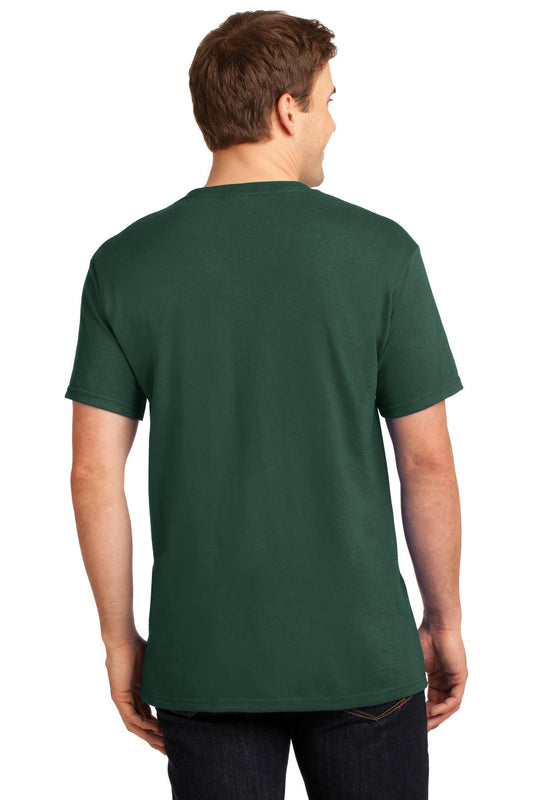 Jerzees  Dri-Power 50/50 Cotton/Poly Pocket T-Shirt.  29MP Forest Green