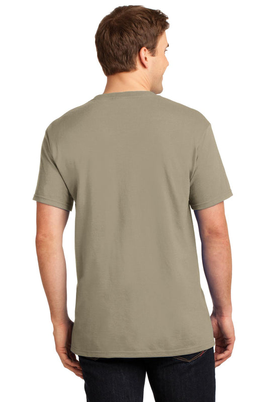 Jerzees  Dri-Power 50/50 Cotton/Poly Pocket T-Shirt.  29MP Khaki