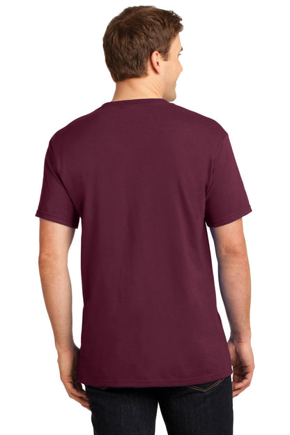 Jerzees  Dri-Power 50/50 Cotton/Poly Pocket T-Shirt.  29MP Maroon