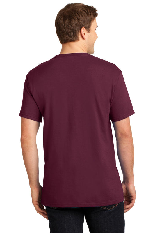 Jerzees  Dri-Power 50/50 Cotton/Poly Pocket T-Shirt.  29MP Maroon