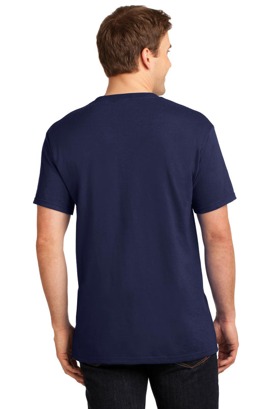 Jerzees  Dri-Power 50/50 Cotton/Poly Pocket T-Shirt.  29MP Navy