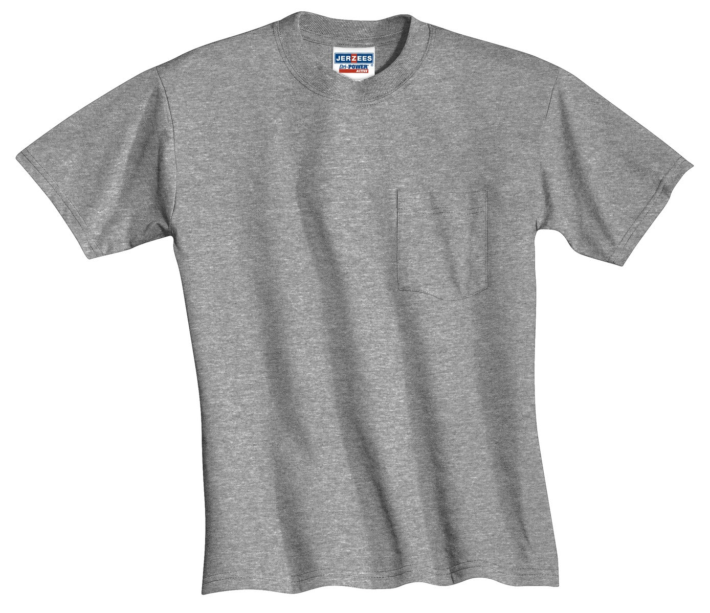 Jerzees  Dri-Power 50/50 Cotton/Poly Pocket T-Shirt.  29MP Oxford