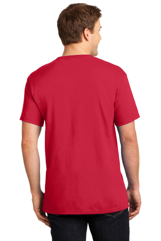 Jerzees  Dri-Power 50/50 Cotton/Poly Pocket T-Shirt.  29MP True Red