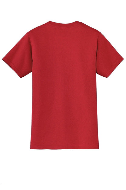 Jerzees  Dri-Power 50/50 Cotton/Poly Pocket T-Shirt.  29MP True Red
