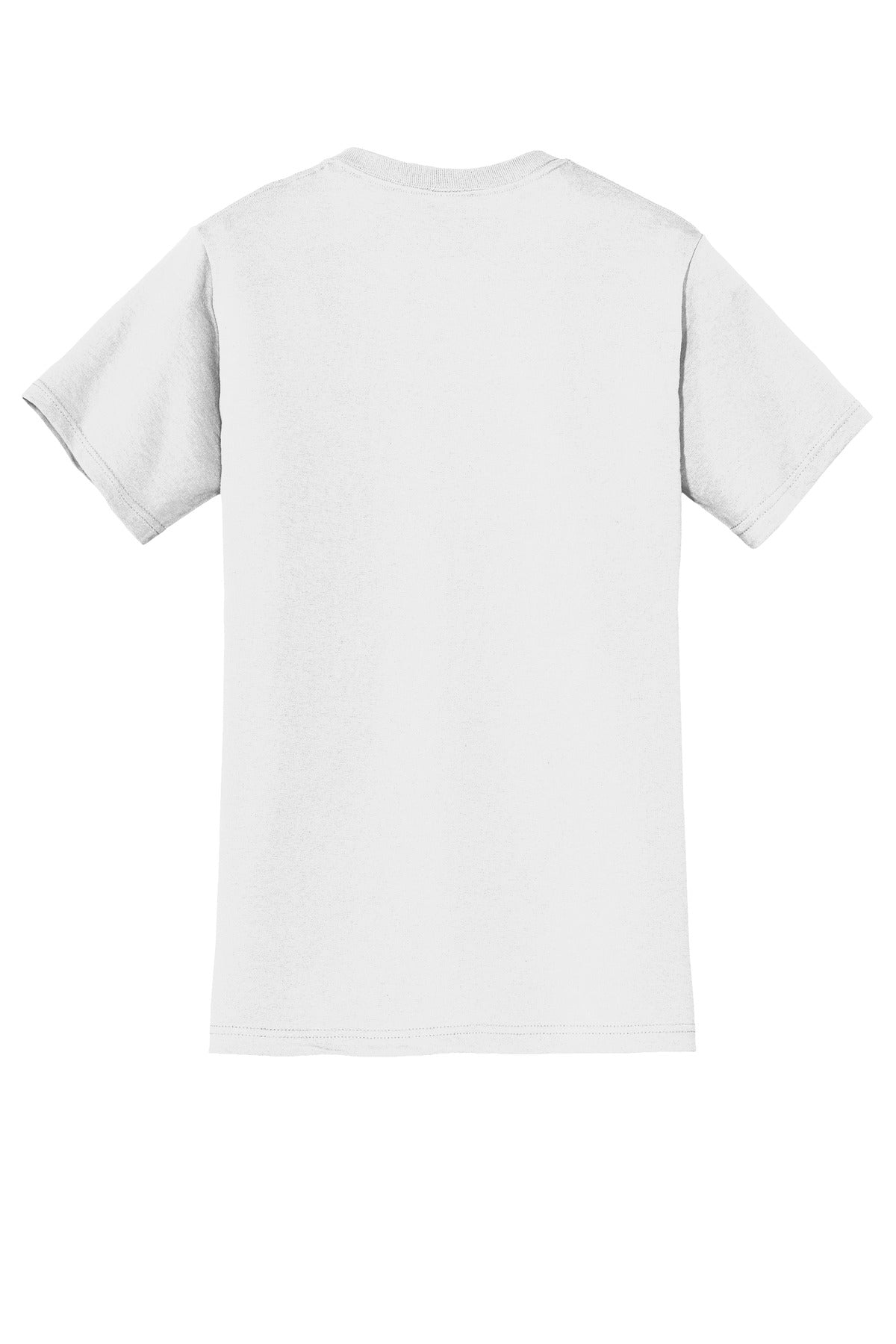 Jerzees  Dri-Power 50/50 Cotton/Poly Pocket T-Shirt.  29MP White