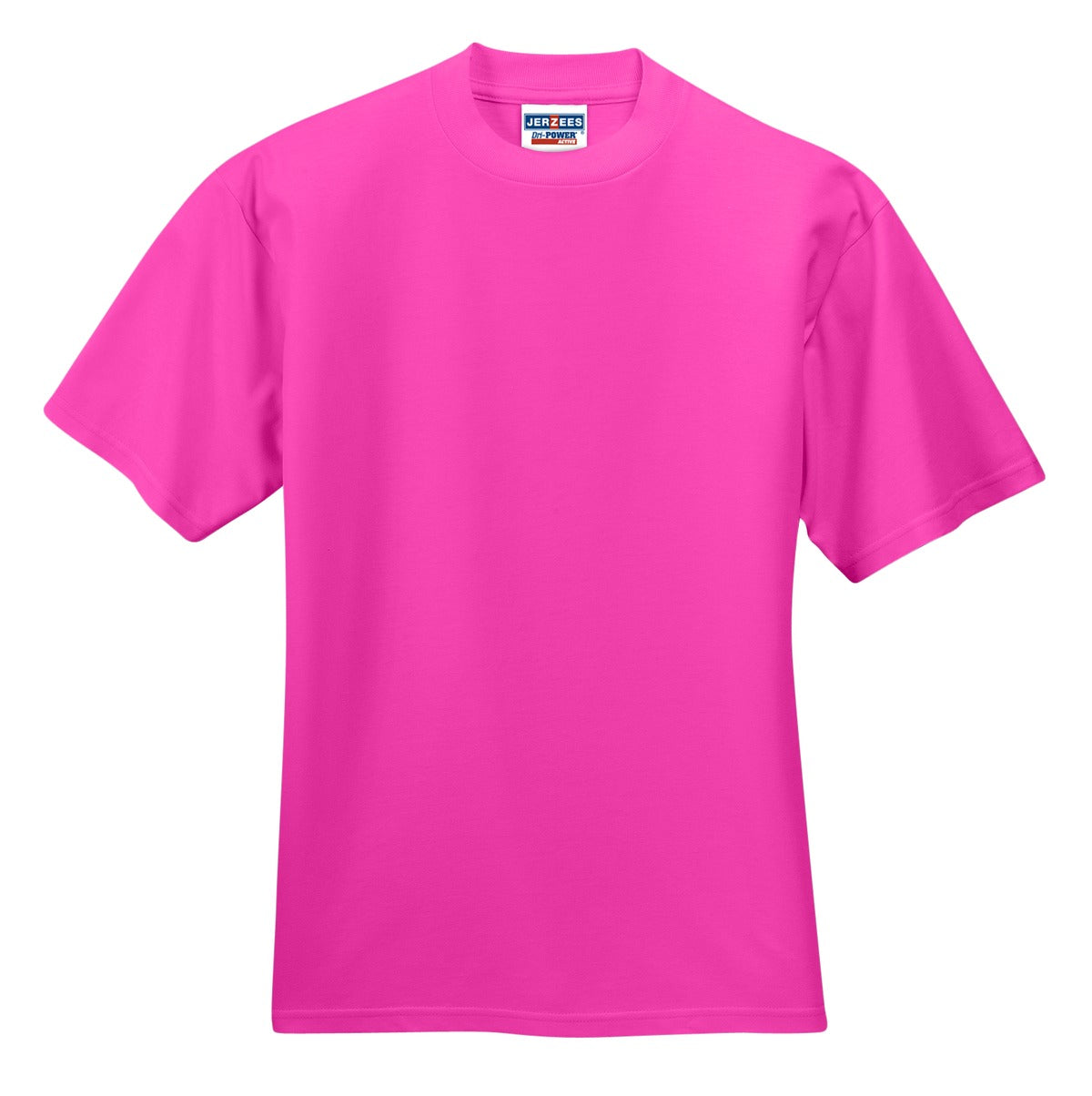 Jerzees  Dri-Power 50/50 Cotton/Poly T-Shirt.  29M Cyber Pink