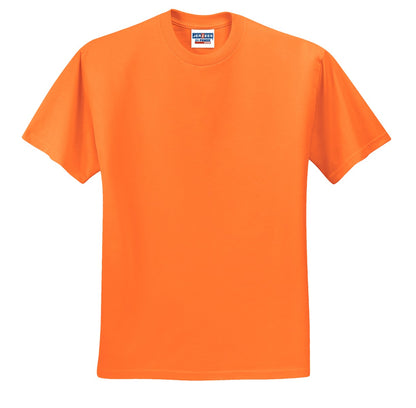Jerzees  Dri-Power 50/50 Cotton/Poly T-Shirt.  29M Safety Orange