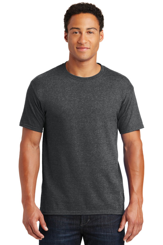 Jerzees  Dri-Power 50/50 Cotton/Poly T-Shirt.  29M Black Heather