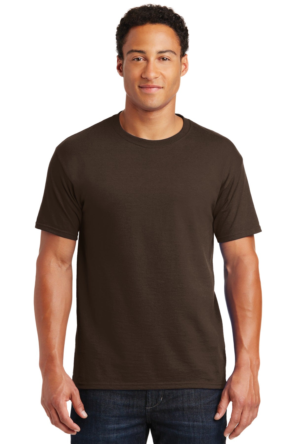 Jerzees  Dri-Power 50/50 Cotton/Poly T-Shirt.  29M Chocolate