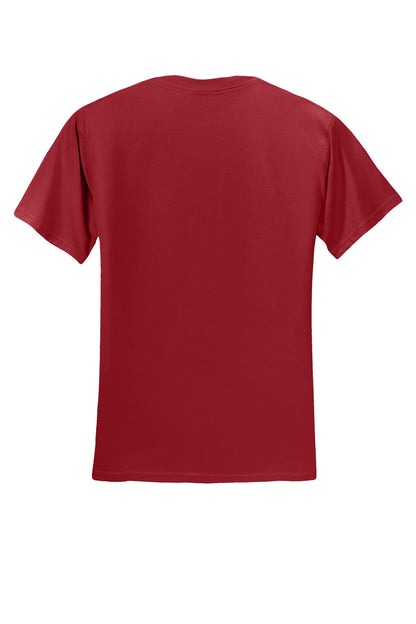 Jerzees  Dri-Power 50/50 Cotton/Poly T-Shirt.  29M Crimson