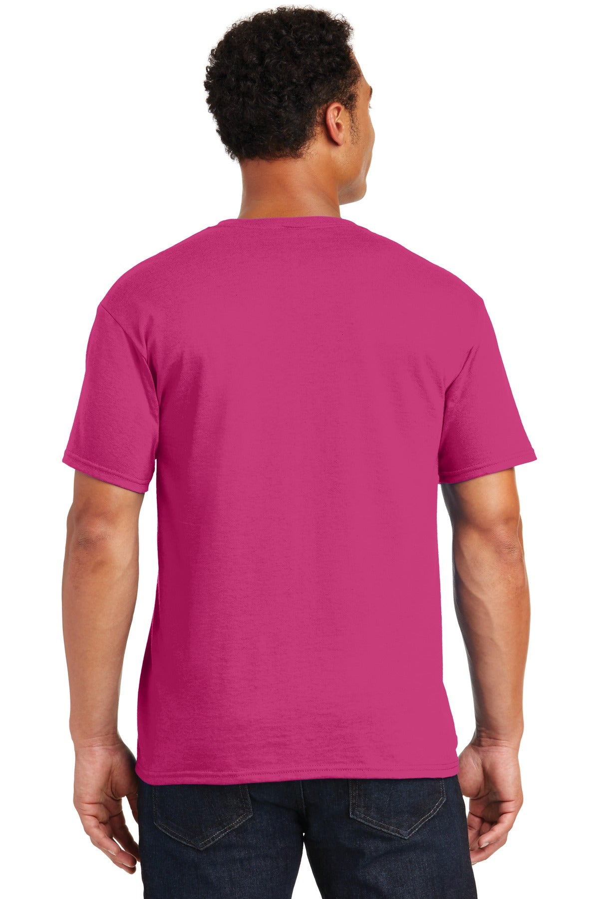 Jerzees  Dri-Power 50/50 Cotton/Poly T-Shirt.  29M Cyber Pink