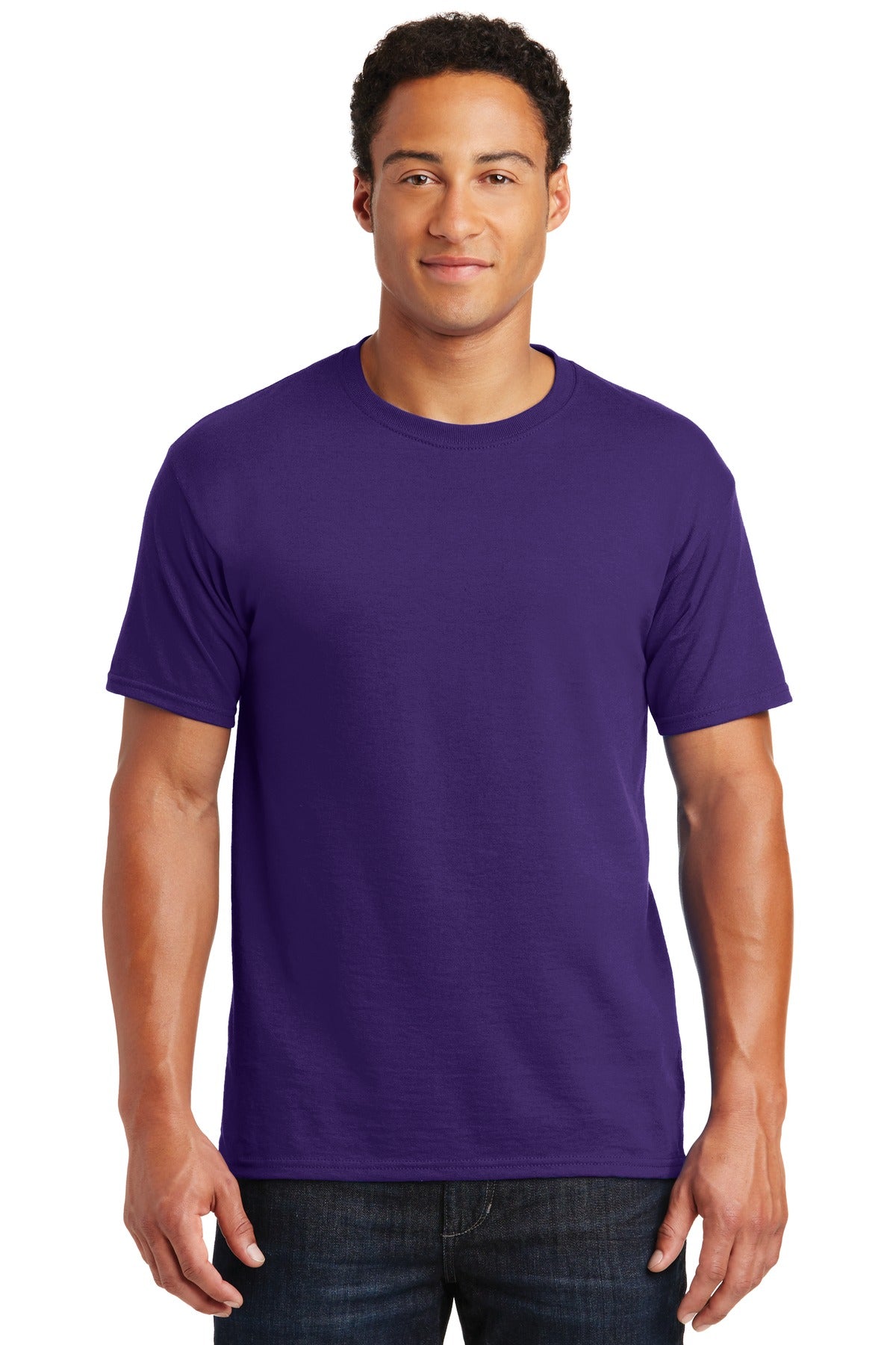 Jerzees  Dri-Power 50/50 Cotton/Poly T-Shirt.  29M Deep Purple
