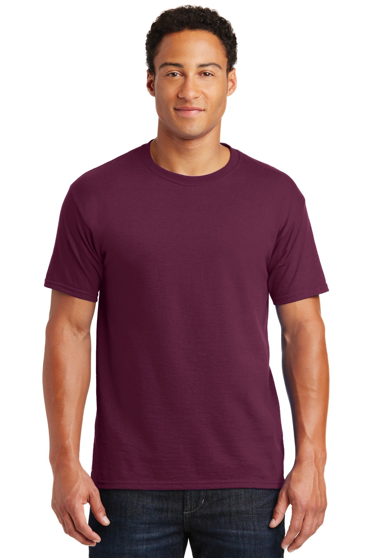 Jerzees  Dri-Power 50/50 Cotton/Poly T-Shirt.  29M Maroon