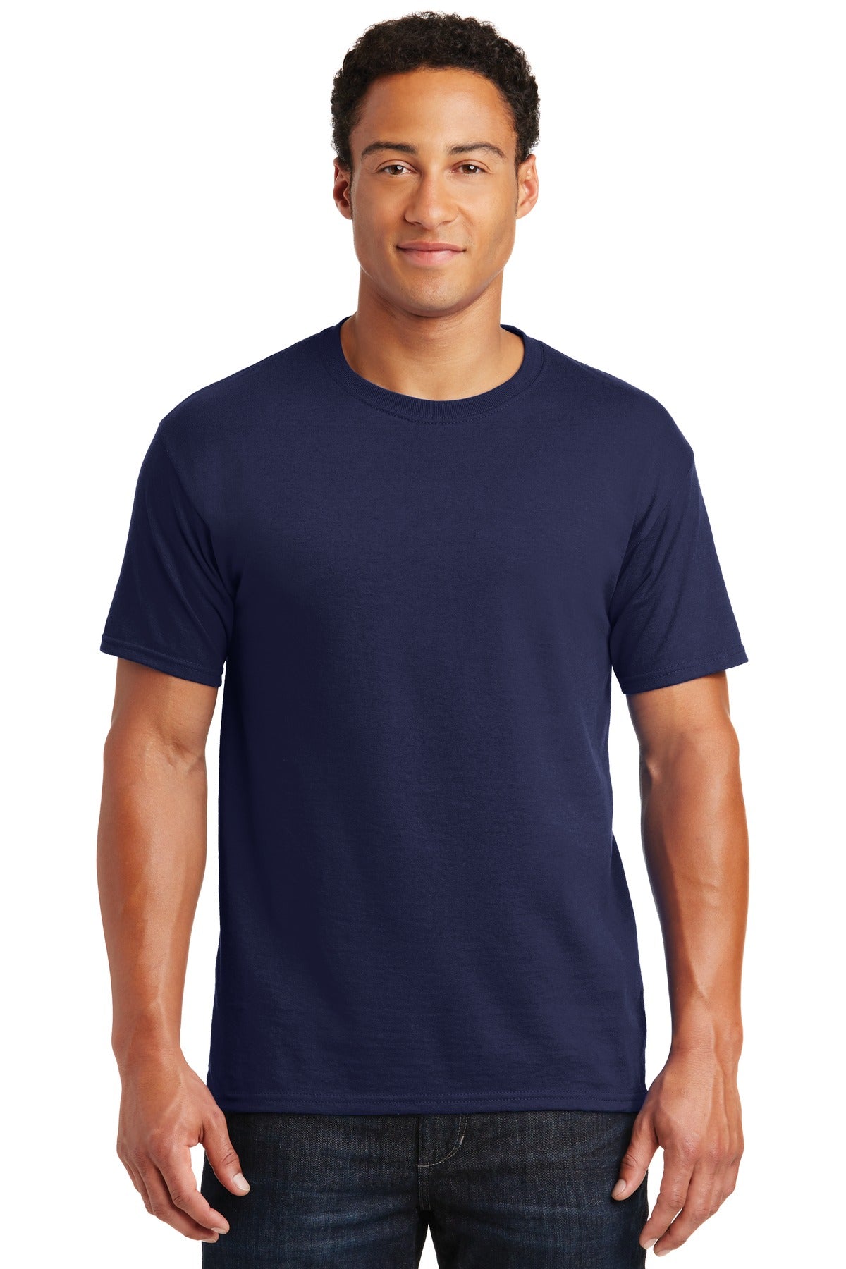 Jerzees  Dri-Power 50/50 Cotton/Poly T-Shirt.  29M Navy
