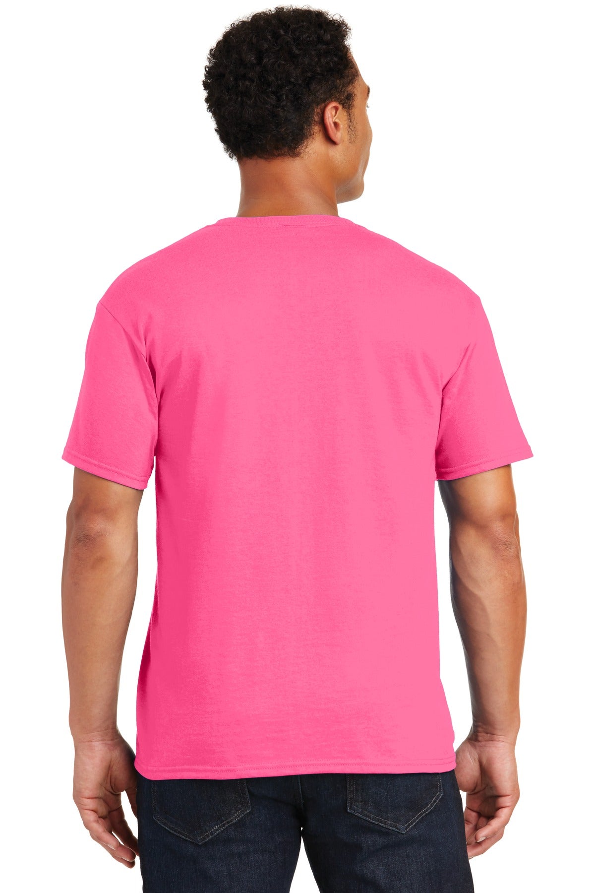 Jerzees  Dri-Power 50/50 Cotton/Poly T-Shirt.  29M Neon Pink