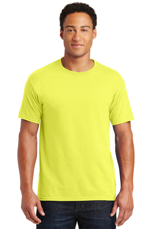 Jerzees  Dri-Power 50/50 Cotton/Poly T-Shirt.  29M Neon Yellow