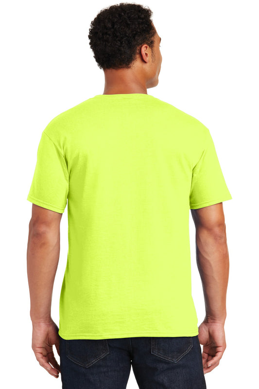 Jerzees  Dri-Power 50/50 Cotton/Poly T-Shirt.  29M Safety Green